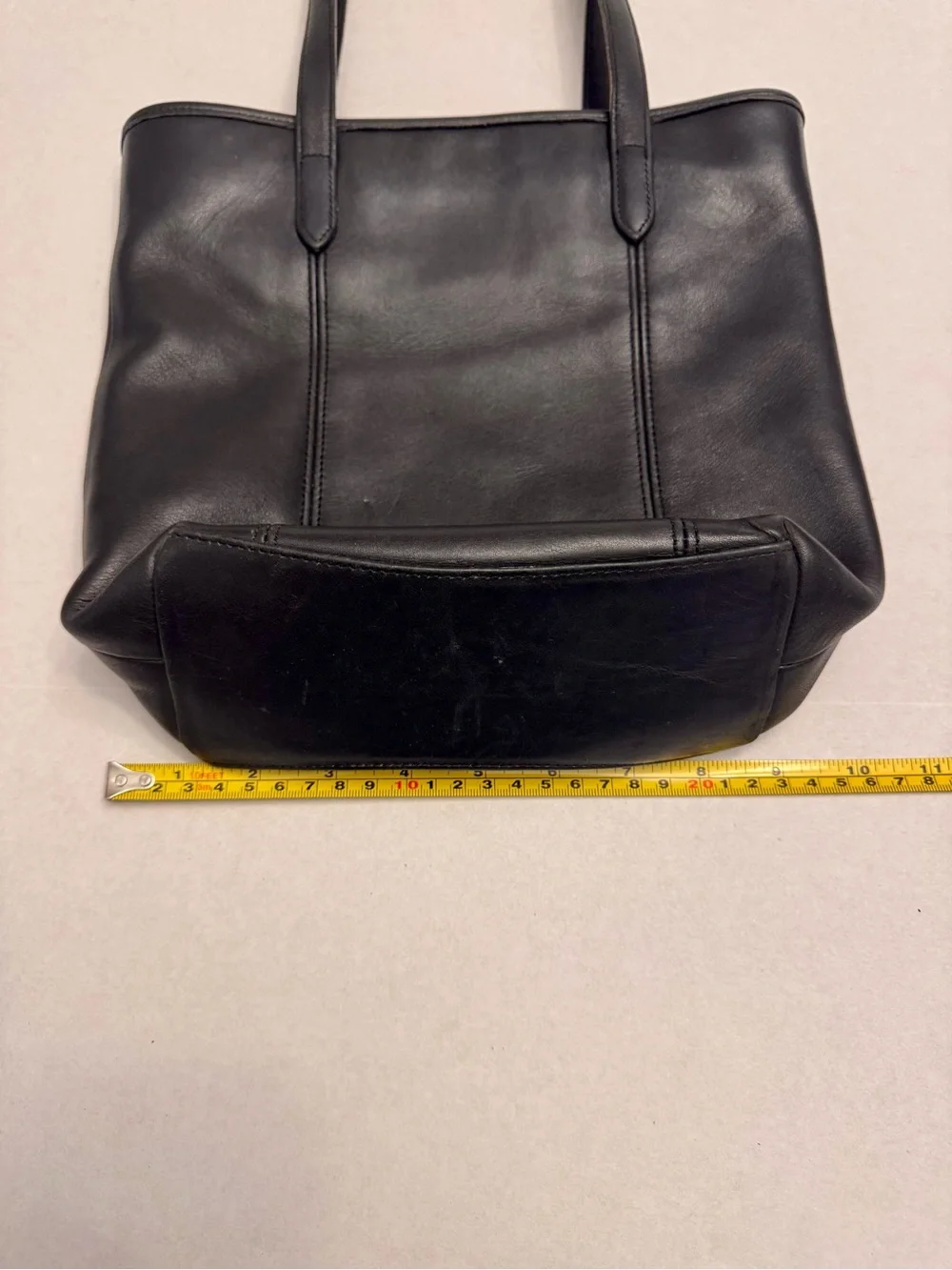 Coach Vintage 9077 Classic Lunch Tote Bag Black Leather Shoulder Bag